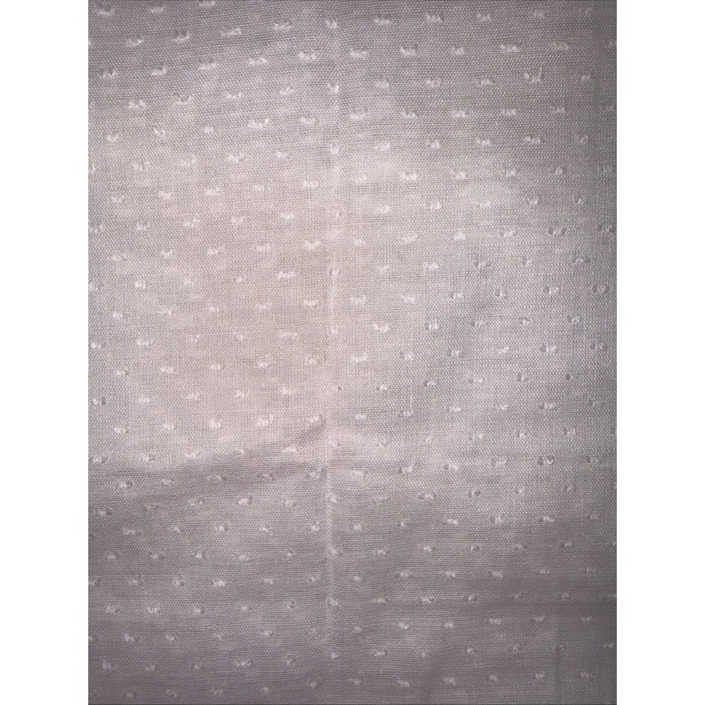 Pink Blush Embroidered Raised Doted Cotton Fabric 60w X 24" Light Airy Delicate